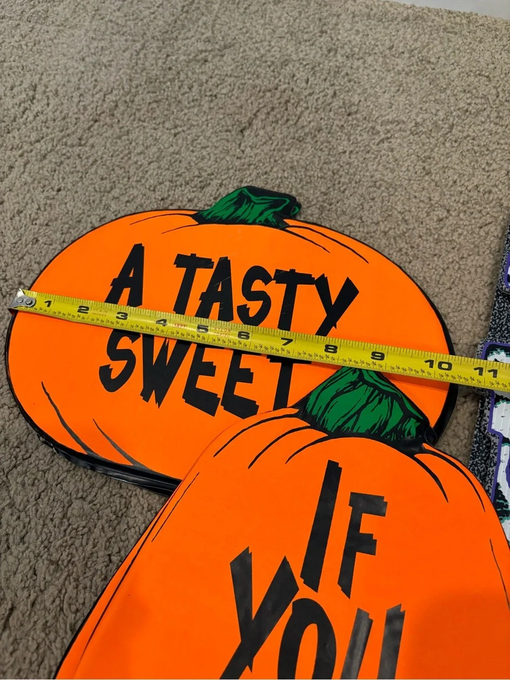 Vintage vinyl Halloween decorations set of 7